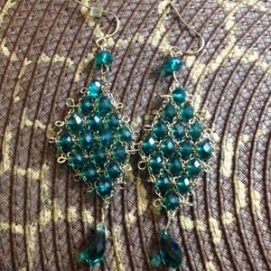 COPY - Emerald chandelier earrings!!